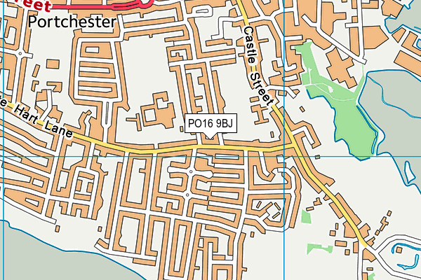 PO16 9BJ map - OS VectorMap District (Ordnance Survey)