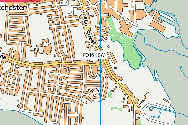 PO16 9BW map - OS VectorMap District (Ordnance Survey)