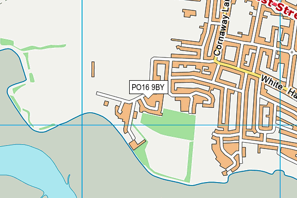 PO16 9BY map - OS VectorMap District (Ordnance Survey)