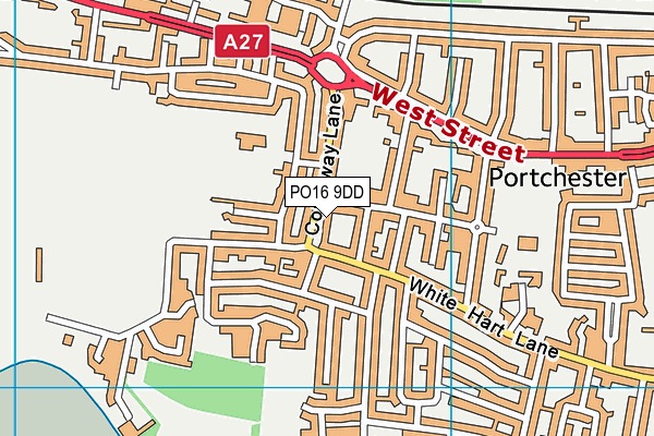 PO16 9DD map - OS VectorMap District (Ordnance Survey)