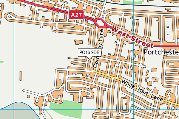 PO16 9DE map - OS VectorMap District (Ordnance Survey)