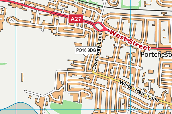 PO16 9DG map - OS VectorMap District (Ordnance Survey)