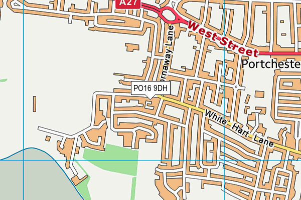 PO16 9DH map - OS VectorMap District (Ordnance Survey)