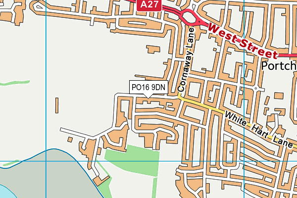 PO16 9DN map - OS VectorMap District (Ordnance Survey)