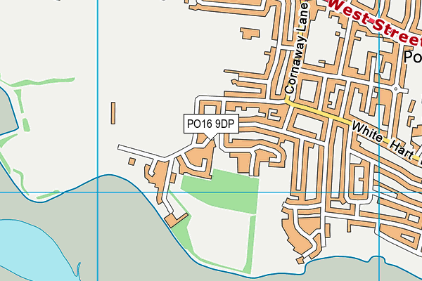 PO16 9DP map - OS VectorMap District (Ordnance Survey)