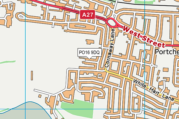 PO16 9DQ map - OS VectorMap District (Ordnance Survey)