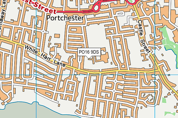 PO16 9DS map - OS VectorMap District (Ordnance Survey)