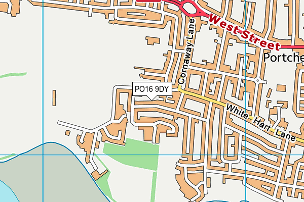 PO16 9DY map - OS VectorMap District (Ordnance Survey)