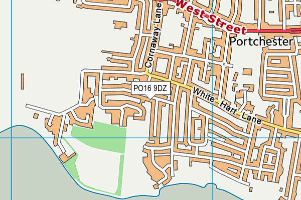 PO16 9DZ map - OS VectorMap District (Ordnance Survey)