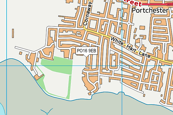 PO16 9EB map - OS VectorMap District (Ordnance Survey)