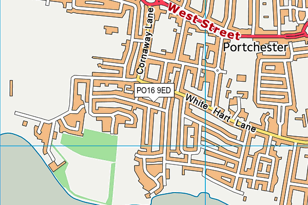 PO16 9ED map - OS VectorMap District (Ordnance Survey)