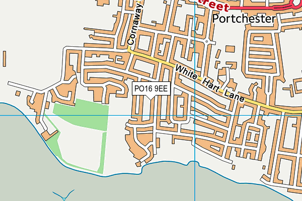 PO16 9EE map - OS VectorMap District (Ordnance Survey)