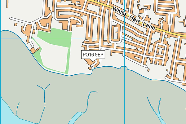 PO16 9EP map - OS VectorMap District (Ordnance Survey)