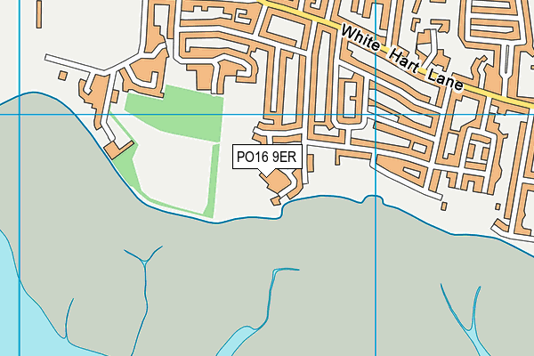 PO16 9ER map - OS VectorMap District (Ordnance Survey)