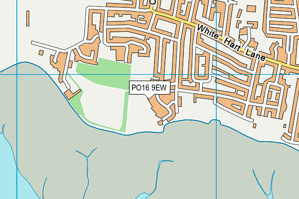 PO16 9EW map - OS VectorMap District (Ordnance Survey)