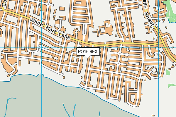 PO16 9EX map - OS VectorMap District (Ordnance Survey)