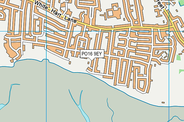 PO16 9EY map - OS VectorMap District (Ordnance Survey)