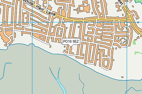 PO16 9EZ map - OS VectorMap District (Ordnance Survey)