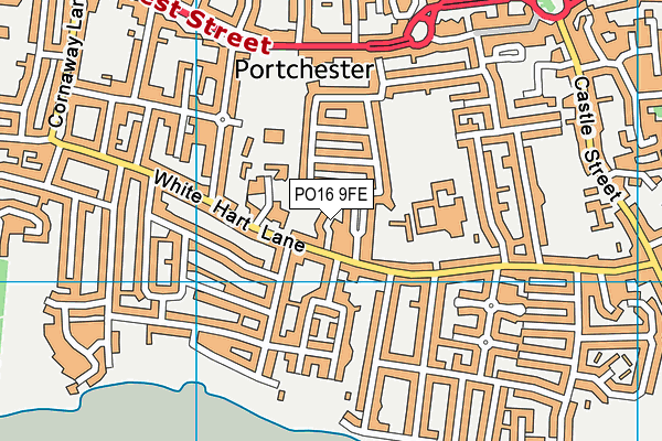 PO16 9FE map - OS VectorMap District (Ordnance Survey)