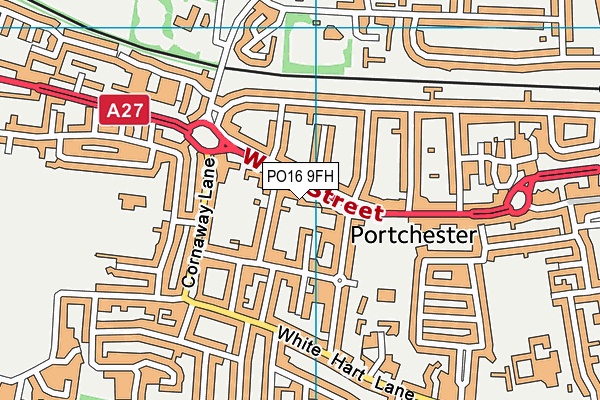 PO16 9FH map - OS VectorMap District (Ordnance Survey)