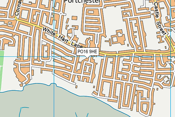 PO16 9HE map - OS VectorMap District (Ordnance Survey)