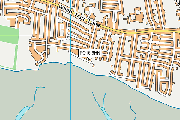 PO16 9HN map - OS VectorMap District (Ordnance Survey)