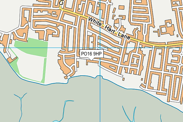 PO16 9HP map - OS VectorMap District (Ordnance Survey)