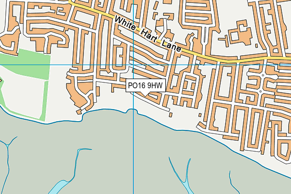 PO16 9HW map - OS VectorMap District (Ordnance Survey)