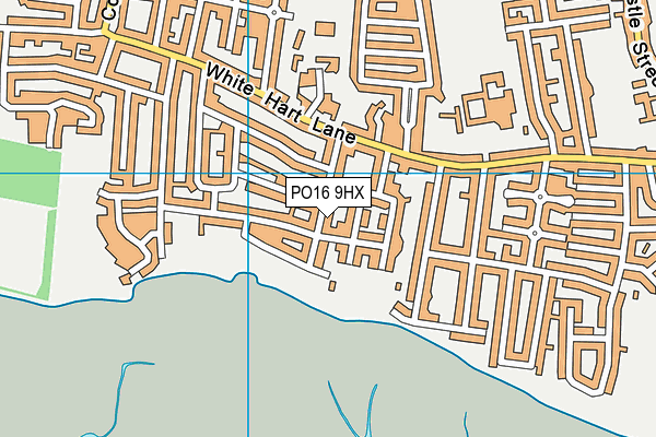 PO16 9HX map - OS VectorMap District (Ordnance Survey)