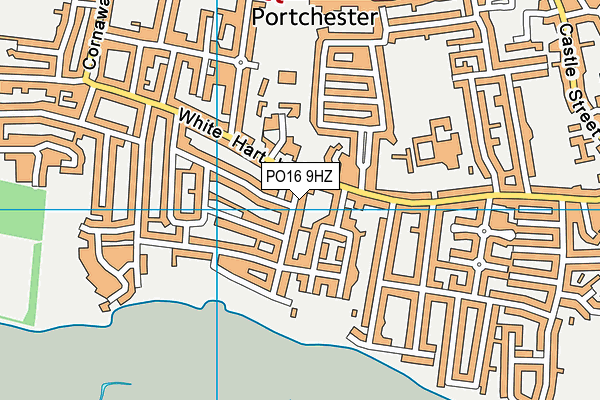 PO16 9HZ map - OS VectorMap District (Ordnance Survey)