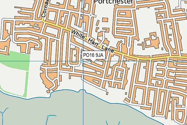 PO16 9JA map - OS VectorMap District (Ordnance Survey)