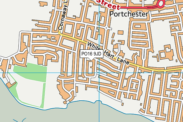 PO16 9JD map - OS VectorMap District (Ordnance Survey)