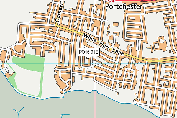 PO16 9JE map - OS VectorMap District (Ordnance Survey)