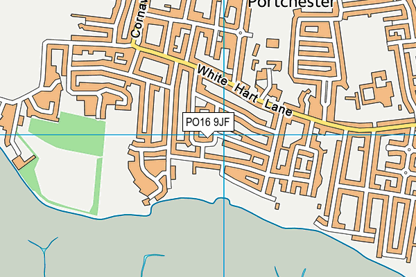 PO16 9JF map - OS VectorMap District (Ordnance Survey)