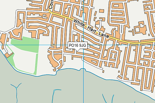 PO16 9JG map - OS VectorMap District (Ordnance Survey)