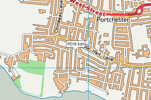 PO16 9JH map - OS VectorMap District (Ordnance Survey)