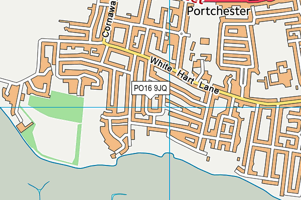PO16 9JQ map - OS VectorMap District (Ordnance Survey)