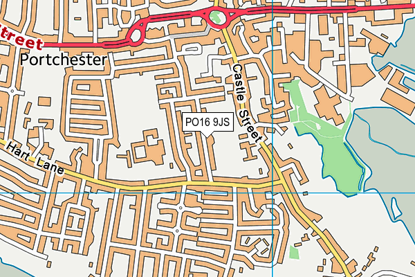 PO16 9JS map - OS VectorMap District (Ordnance Survey)