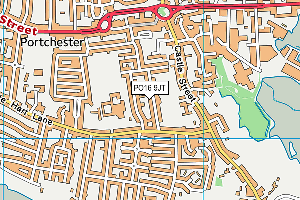 PO16 9JT map - OS VectorMap District (Ordnance Survey)