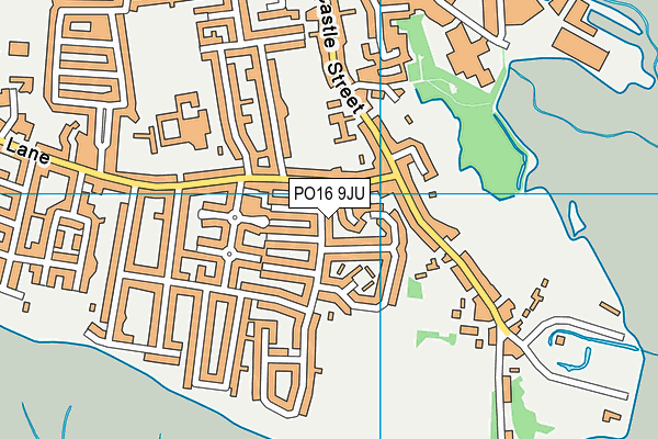 PO16 9JU map - OS VectorMap District (Ordnance Survey)