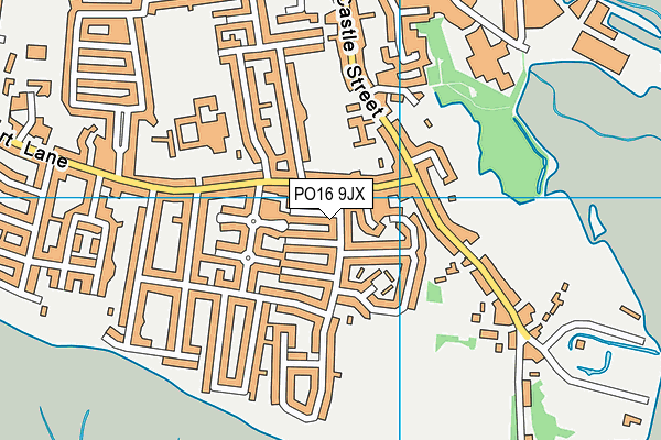 PO16 9JX map - OS VectorMap District (Ordnance Survey)