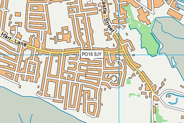 PO16 9JY map - OS VectorMap District (Ordnance Survey)