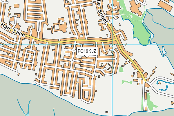 PO16 9JZ map - OS VectorMap District (Ordnance Survey)