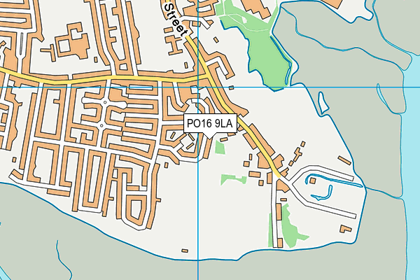 PO16 9LA map - OS VectorMap District (Ordnance Survey)