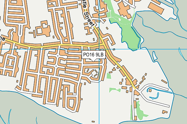 PO16 9LB map - OS VectorMap District (Ordnance Survey)