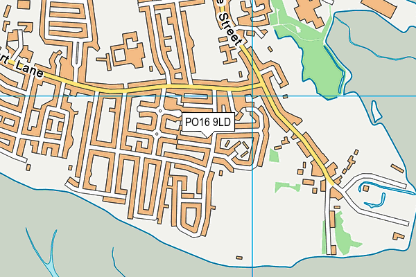 PO16 9LD map - OS VectorMap District (Ordnance Survey)