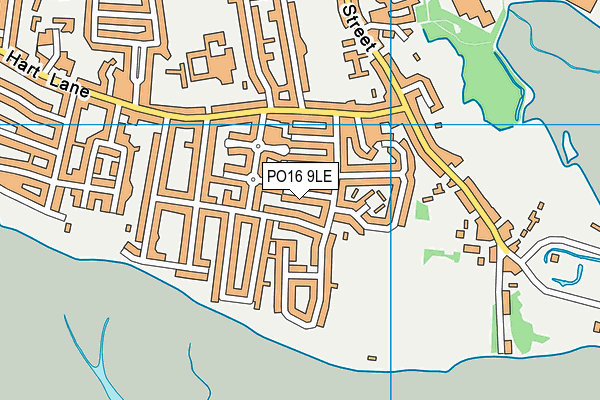 PO16 9LE map - OS VectorMap District (Ordnance Survey)