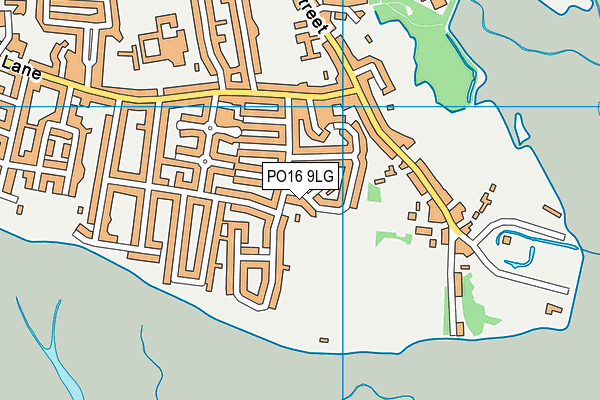 PO16 9LG map - OS VectorMap District (Ordnance Survey)