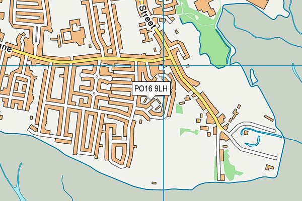 PO16 9LH map - OS VectorMap District (Ordnance Survey)