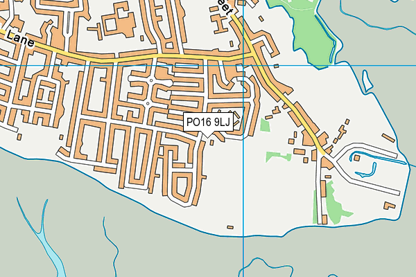 PO16 9LJ map - OS VectorMap District (Ordnance Survey)